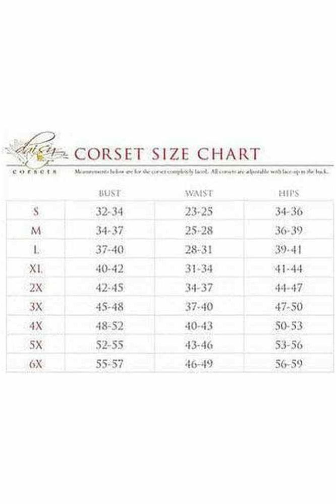 Lavish Dark Green Brocade Corset - Daisy Corsets