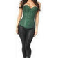 Lavish Dark Green Brocade Corset - Daisy Corsets