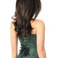 Lavish Dark Green Lace Overbust Corset w/Zipper - Daisy Corsets