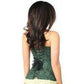 Lavish Dark Green Lace Overbust Corset w/Zipper - Daisy Corsets