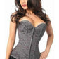 Lavish Dark Grey Lace Overbust Corset w/Zipper - Daisy Corsets