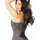 Lavish Dark Grey Lace Overbust Corset w/Zipper - Daisy Corsets