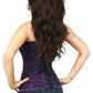 Lavish Dark Purple Lace Overbust Corset w/Zipper - Daisy Corsets