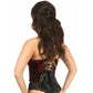 Lavish Dark Red Crushed Velvet Underwire Bustier - Daisy Corsets
