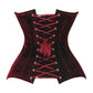 Lavish Dark Red Velvet Overbust Corset Sweetheart Neckline Busk Closure - Daisy Corsets