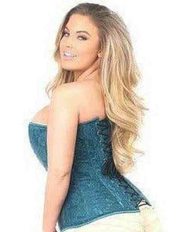 Lavish Dark Teal Lace Overbust Corset w/Zipper - Daisy Corsets