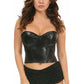 Lavish Faux Leather Underwire Bustier - Daisy Corsets