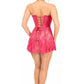 Lavish Fuchsia Sheer Lace Corset Dress - Daisy Corsets