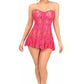 Lavish Fuchsia Sheer Lace Corset Dress - Daisy Corsets