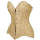 Lavish Gold Brocade Overbust Corset W/Busk Closure - Daisy Corsets