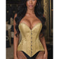 Lavish Gold Brocade Overbust Corset W/Busk Closure - Daisy Corsets