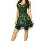 Lavish Green Lace Corset Dress - Daisy Corsets