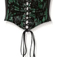 Lavish Green w/Black Lace Overlay Corset Belt Cincher - Daisy Corsets