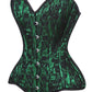 Lavish Green/Black Lace Overbust Corset Sweetheart Neckline Busk Closure - Daisy Corsets