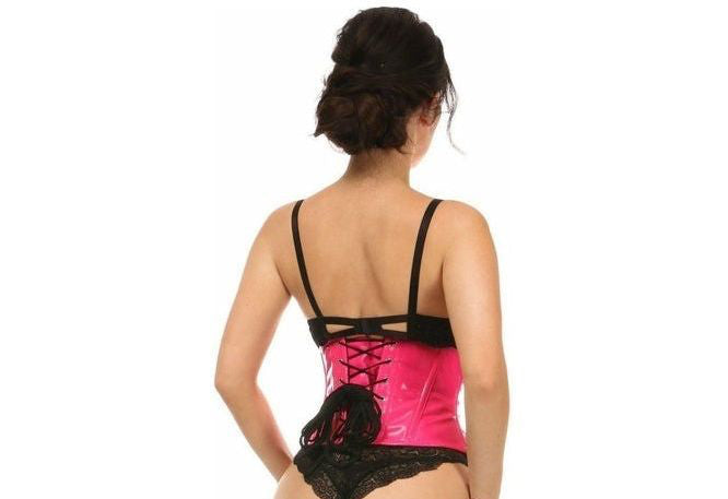 Lavish Hot Pink Patent Mini Cincher - Daisy Corsets