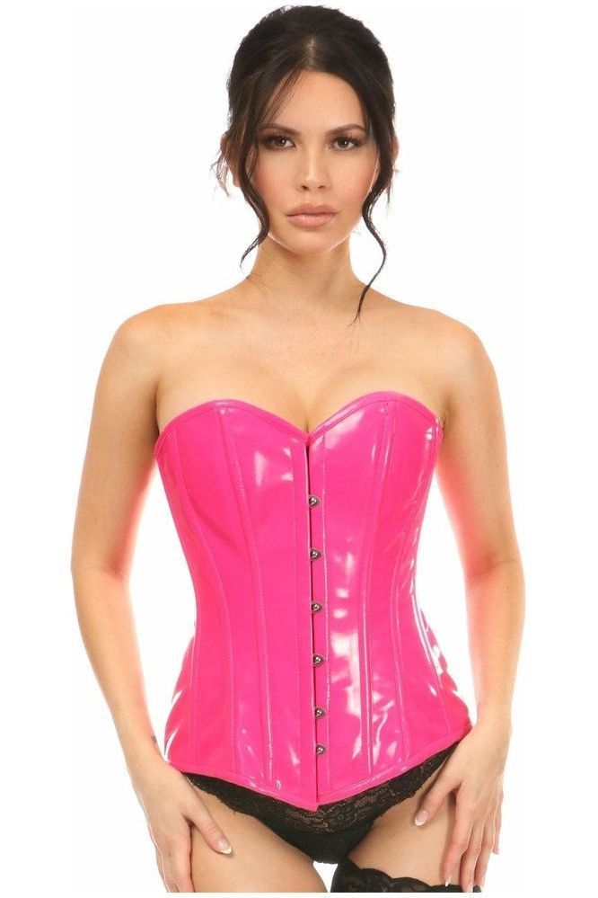Lavish Hot Pink Patent Overbust Corset - Daisy Corsets
