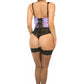 Lavish Lavender Holo Open Cup Underwire Waist Cincher - Daisy Corsets