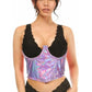 Lavish Lavender Holo Open Cup Underwire Waist Cincher - Daisy Corsets
