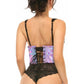Lavish Lavender Holo Open Cup Underwire Waist Cincher - Daisy Corsets