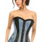 Lavish Lt Blue Burlesque Overbust Corset - Daisy Corsets