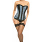Lavish Lt Blue Burlesque Overbust Corset - Daisy Corsets