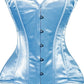 Lavish Lt Blue Satin Overbust Corset Sweetheart Neckline Busk Closure - Daisy Corsets