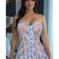 Lavish Lt Blue Sheer Lace Corset Dress - Daisy Corsets
