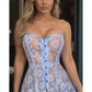 Lavish Lt Blue Sheer Lace Corset Dress - Daisy Corsets