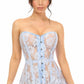 Lavish Lt Blue Sheer Lace Corset Dress - Daisy Corsets