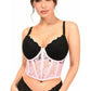 Lavish Lt Pink Sheer Lace Underwire Waist Cincher Corset - Daisy Corsets Hip Crypt