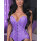 Lavish Lt Purple Brocade Overbust Corset W/Busk Closure - Daisy Corsets