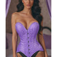 Lavish Lt Purple Brocade Overbust Corset W/Busk Closure - Daisy Corsets