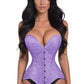 Lavish Lt Purple Brocade Overbust Corset W/Busk Closure - Daisy Corsets