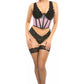 Lavish Lt Purple Fishnet Underwire Open Cup Waist Cincher - Daisy Corsets