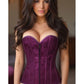 Lavish Magenta Lace Overbust Corset w/Zipper - Daisy Corsets