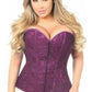 Lavish Magenta Lace Overbust Corset w/Zipper - Daisy Corsets