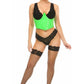 Lavish Neon Green Patent Open Cup Underwire Waist Cincher - Daisy Corsets