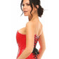 Lavish Red Patent Overbust Corset - Daisy Corsets