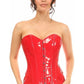Lavish Red Patent Overbust Corset - Daisy Corsets