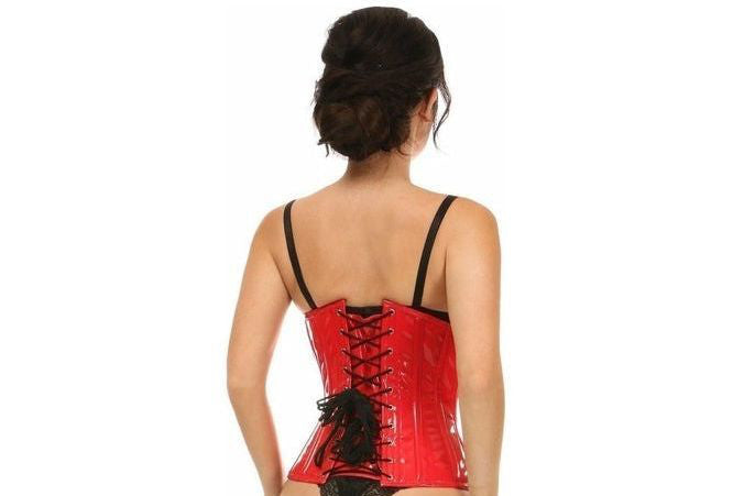Lavish Red Patent Underbust Corset - Daisy Corsets