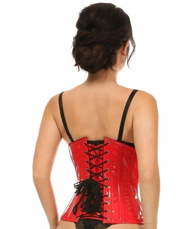 Lavish Red Patent Underbust Corset - Daisy Corsets
