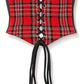 Lavish Red Plaid Corset Belt Cincher - Daisy Corsets