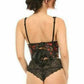 Lavish Red Roses Satin Open Cup Waist Cincher - Daisy Corsets
