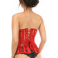 Lavish Red Sheer Lace Underwire Open Cup Underbust Corset - Daisy Corsets