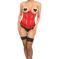 Lavish Red Sheer Lace Underwire Open Cup Underbust Corset - Daisy Corsets