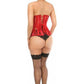 Lavish Red Sheer Lace Underwire Open Cup Underbust Corset - Daisy Corsets
