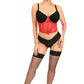Lavish Red Sheer Lace Underwire Waist Cincher Corset - Daisy Corsets