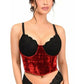 Lavish Red Velvet Underwire Waist Cincher Corset - Daisy Corsets