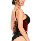 Lavish Red Velvet Underwire Waist Cincher Corset - Daisy Corsets