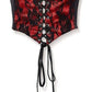 Lavish Red w/Black Lace Overlay Corset Belt Cincher